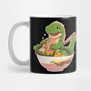 dinosaur in ramen noodles Mug